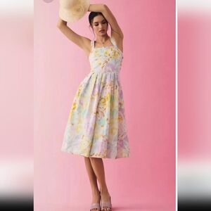 Anthropologie Maeve Sleeveless Sweetheart Corset A Line‎ Dress